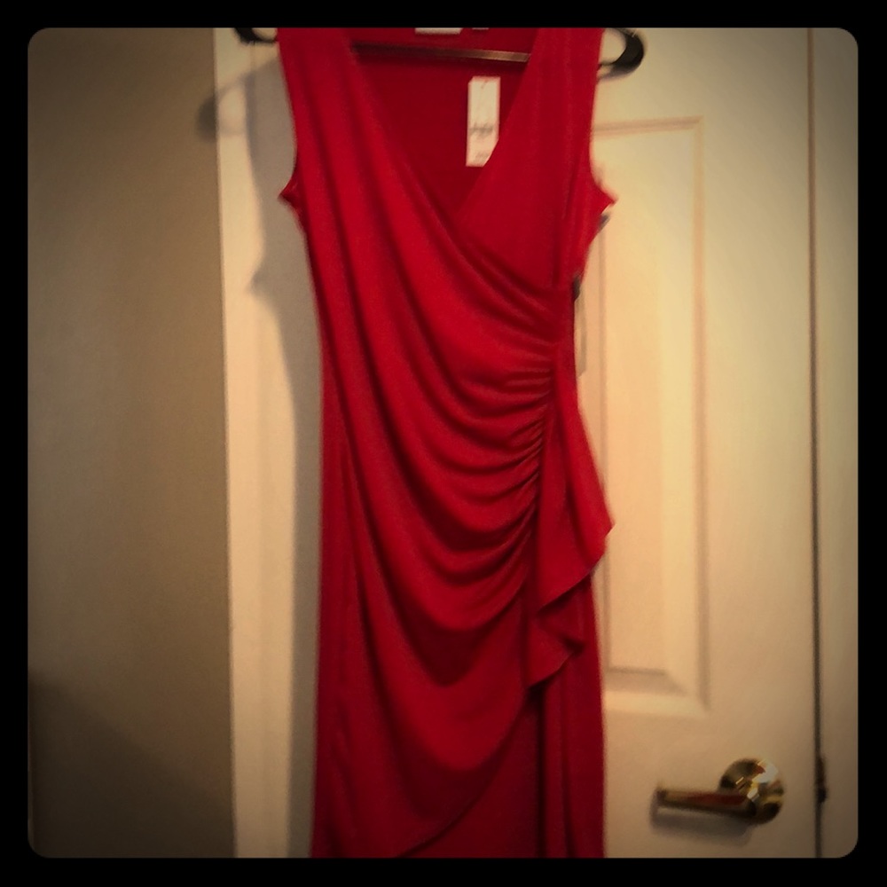 NY&C red wrap dress